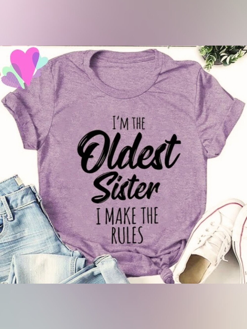 Oldest Sister Tee Shirt, I MAKE THE RULES, New, Size XL